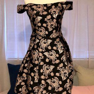 Black and Rose Gold Cocktail Dress